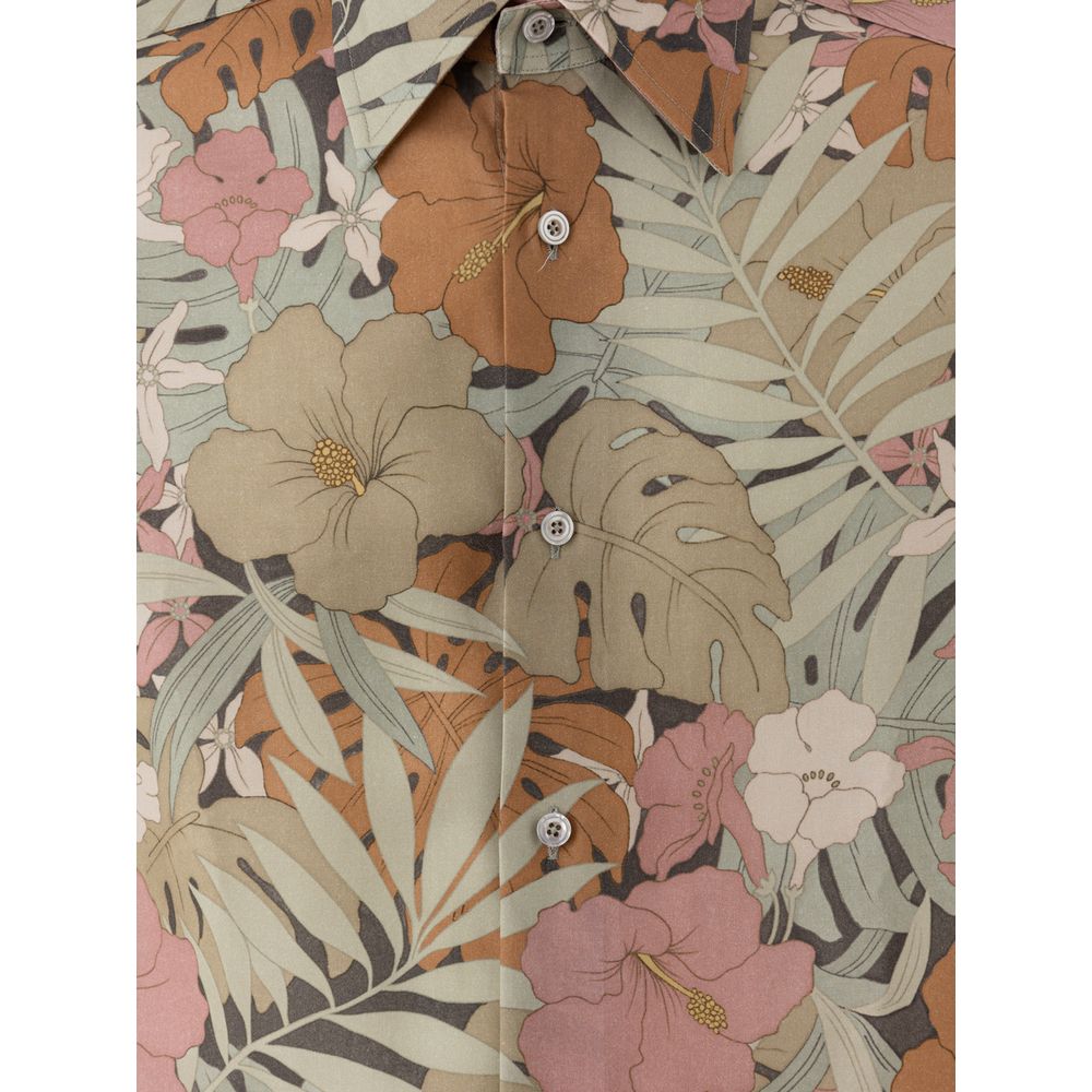 Tom Ford Hemd mit Mehrfarben-Lyocellmuster