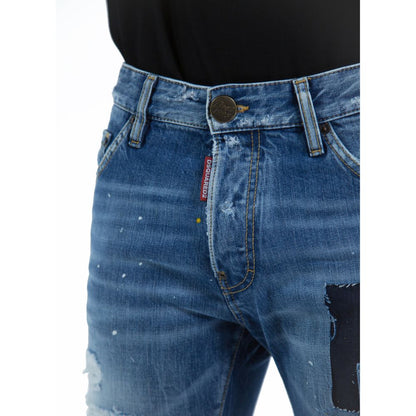 Dsquared² Herren Slim-Fit-Jeans aus blauer Baumwolle