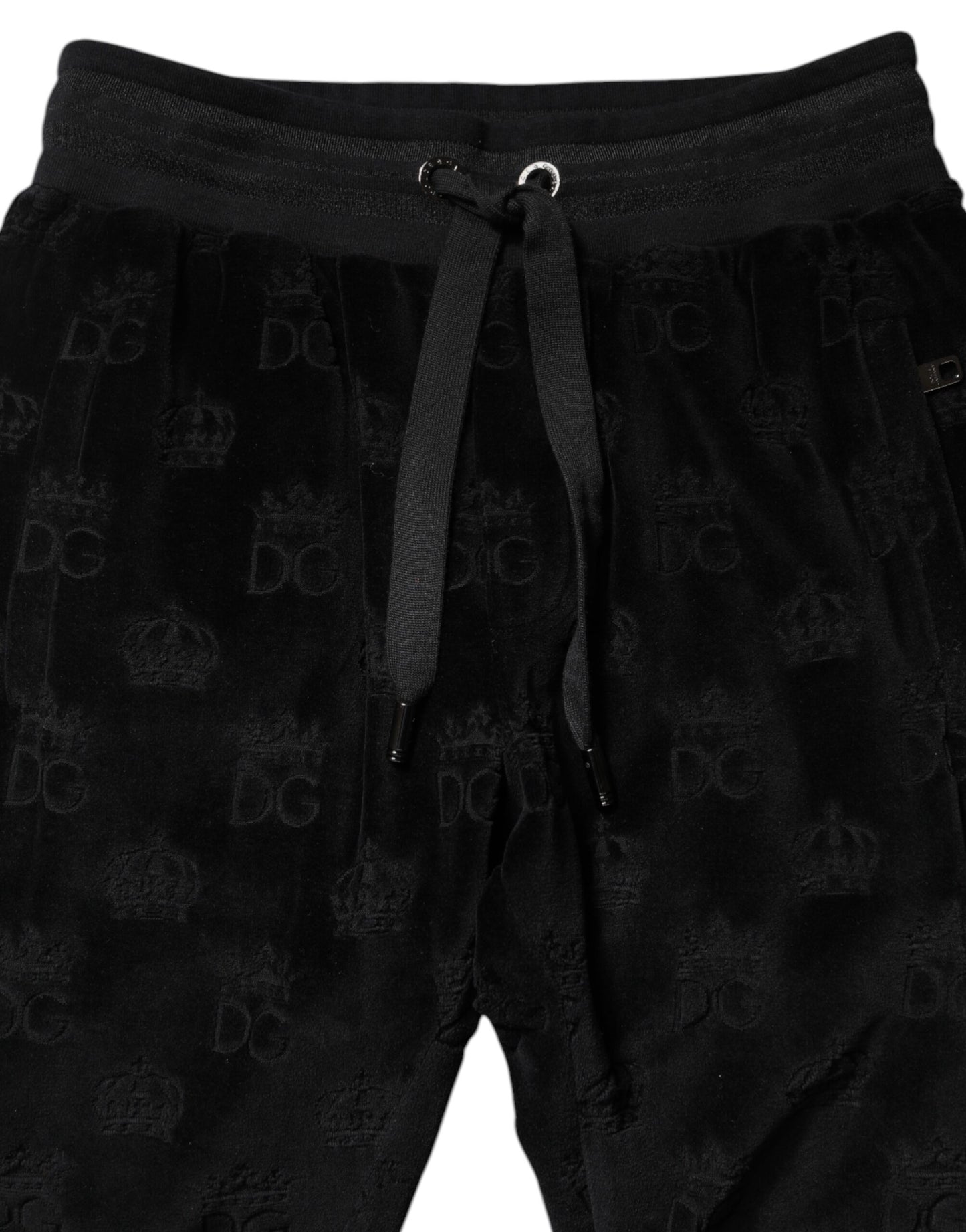 Dolce &amp; Gabbana – Schwarze Jogginghose mit DG-Logo-Print