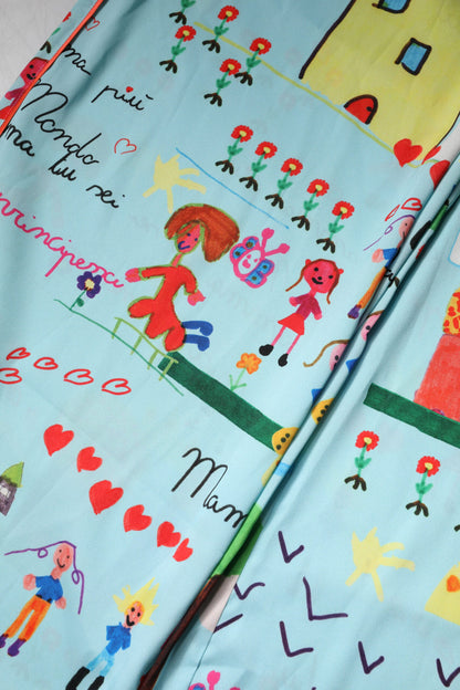 Dolce &amp; Gabbana Hellblaue Hose mit weitem Bein und mittlerer Taille