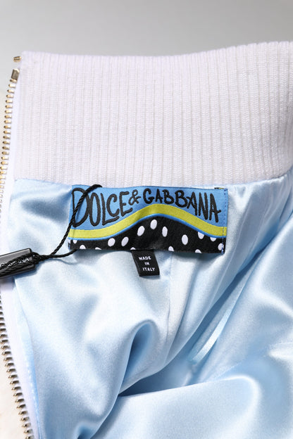 Dolce &amp; Gabbana – Hoch taillierter Minirock aus Kunstpelz in Off-White