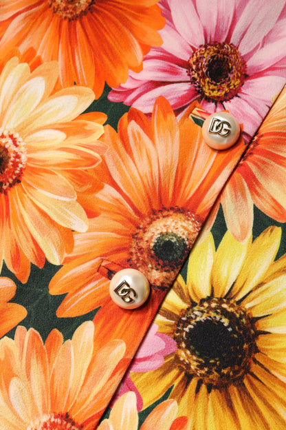 Dolce &amp; Gabbana – Mehrfarbiger Minirock mit hoher Taille und Blumenmuster