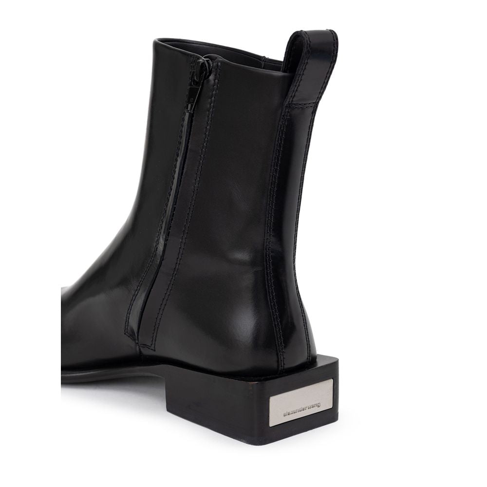Alexander Wang Black Leather Ankle Boots