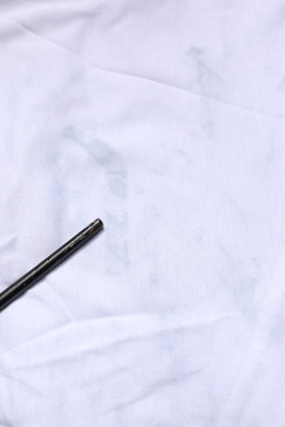 Dolce &amp; Gabbana – Weißes, bedrucktes T-Shirt aus Baumwolle mit Rundhalsausschnitt und Schnürung