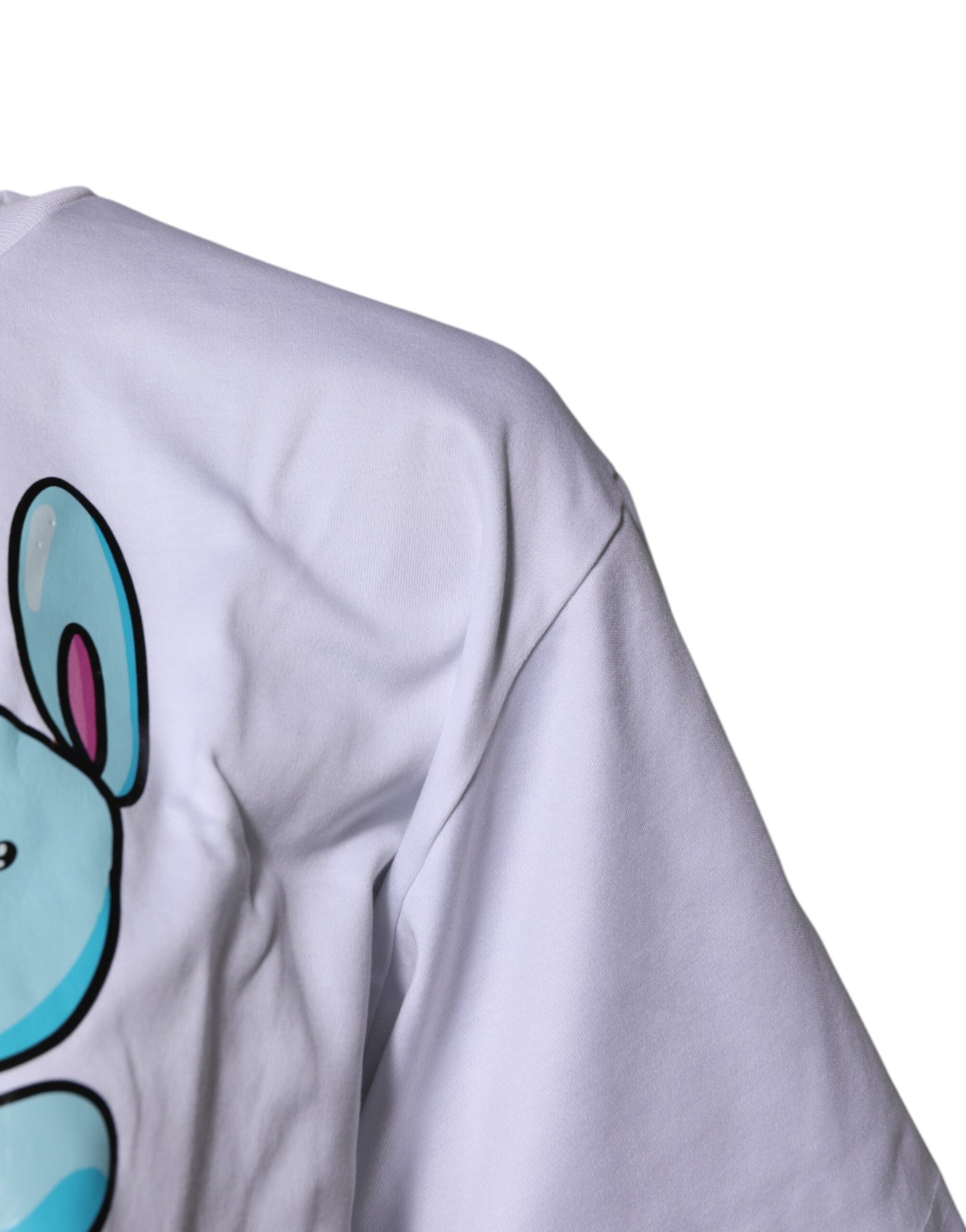 Dolce &amp; Gabbana – Weißes bedrucktes T-Shirt aus Baumwolle mit Rundhalsausschnitt