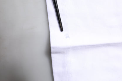 Dolce &amp; Gabbana – Weißes bedrucktes T-Shirt aus Baumwolle mit Rundhalsausschnitt