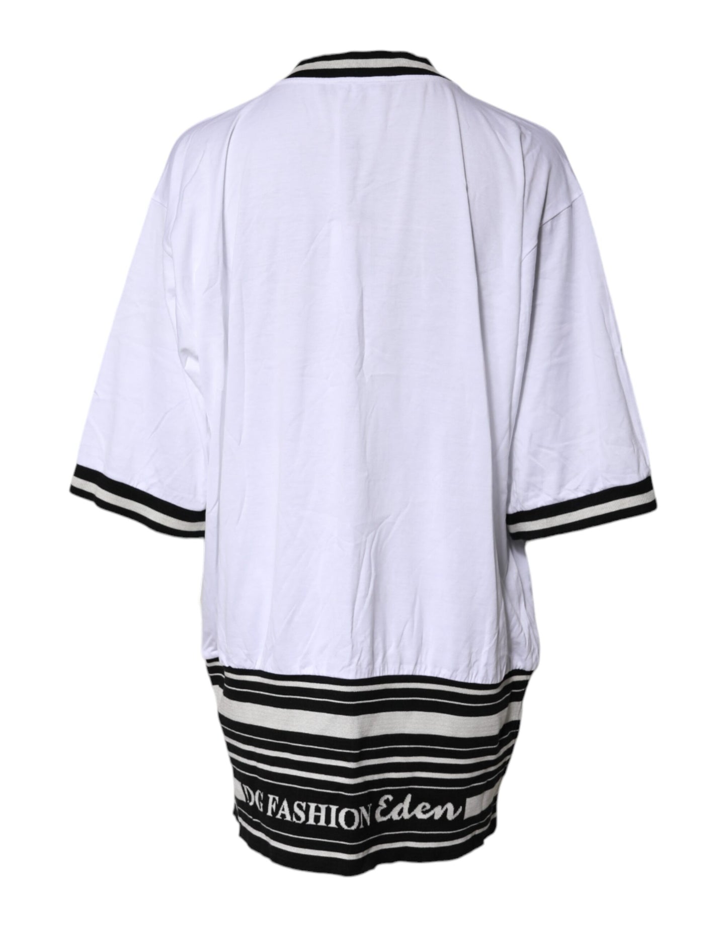 Dolce &amp; Gabbana – Weißes T-Shirt aus Baumwolle „DG Fashion“ mit Rundhalsausschnitt