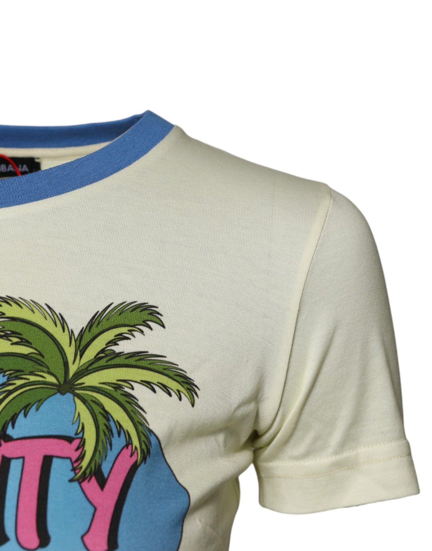 Dolce &amp; Gabbana – Hellgelbes Kurzarm-T-Shirt aus Baumwolle