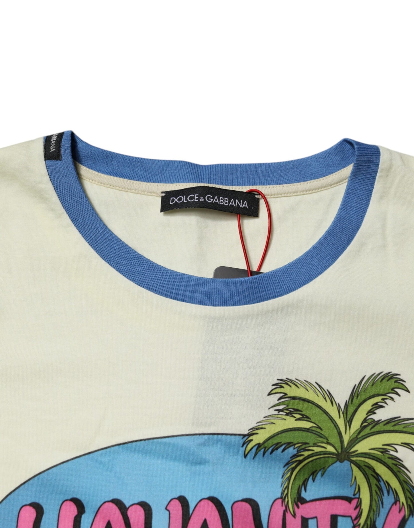 Dolce &amp; Gabbana – Hellgelbes Kurzarm-T-Shirt aus Baumwolle