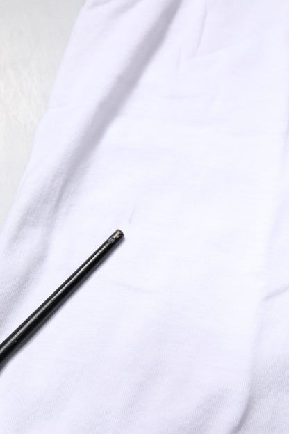 Dolce & Gabbana White Cotton Anchor Chain Embroidery Tank Top