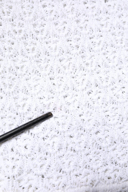 Dolce &amp; Gabbana – Kurzärmliges Häkeltop aus weißer Viskose