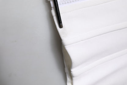 Dolce &amp; Gabbana – Blusenoberteil aus weißer Baumwollmischung mit 3/4-Ärmeln