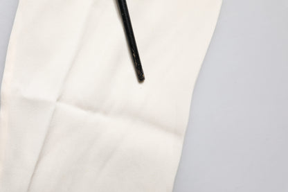 Dolce &amp; Gabbana – Cremefarbenes Blusenoberteil mit Blumenspitze und langen Ärmeln