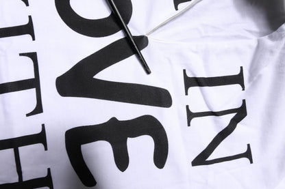 Dolce &amp; Gabbana – Weißes T-Shirt aus Baumwoll-Seiden-Mischgewebe mit Ascot-Kragen