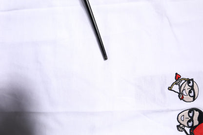 Dolce &amp; Gabbana Weißes #DGFAMILY Baumwoll-Stickerei-T-Shirt