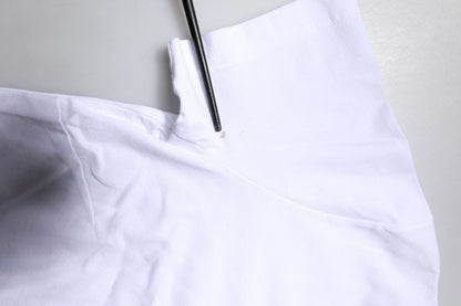 Dolce &amp; Gabbana – Weißes bedrucktes Baumwoll-T-Shirt mit Rundhalsausschnitt