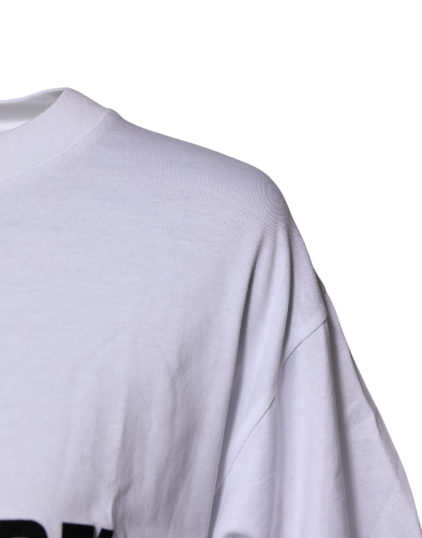 Dolce &amp; Gabbana – Weißes bedrucktes Baumwoll-T-Shirt mit Rundhalsausschnitt