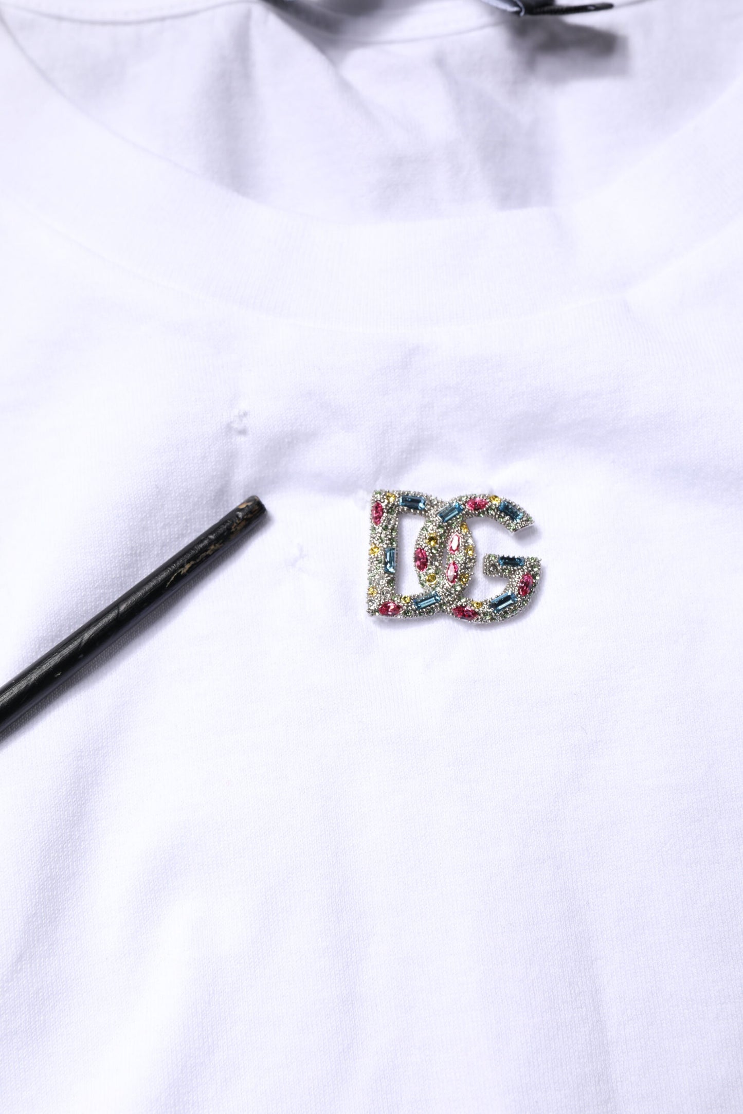 Dolce &amp; Gabbana Weißes ärmelloses Tanktop aus Baumwolle mit Rundhalsausschnitt