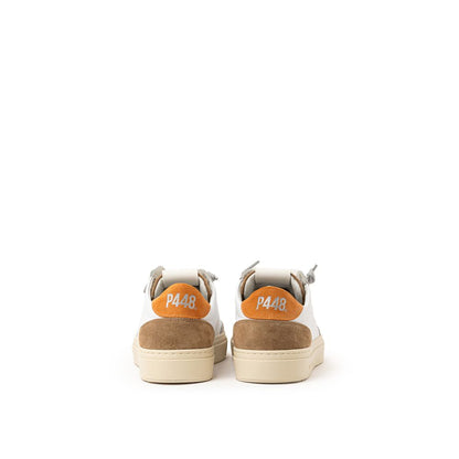 P448 Weiße Leder-Sneaker im sportlichen Stil