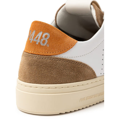 P448 Weiße Leder-Sneaker im sportlichen Stil