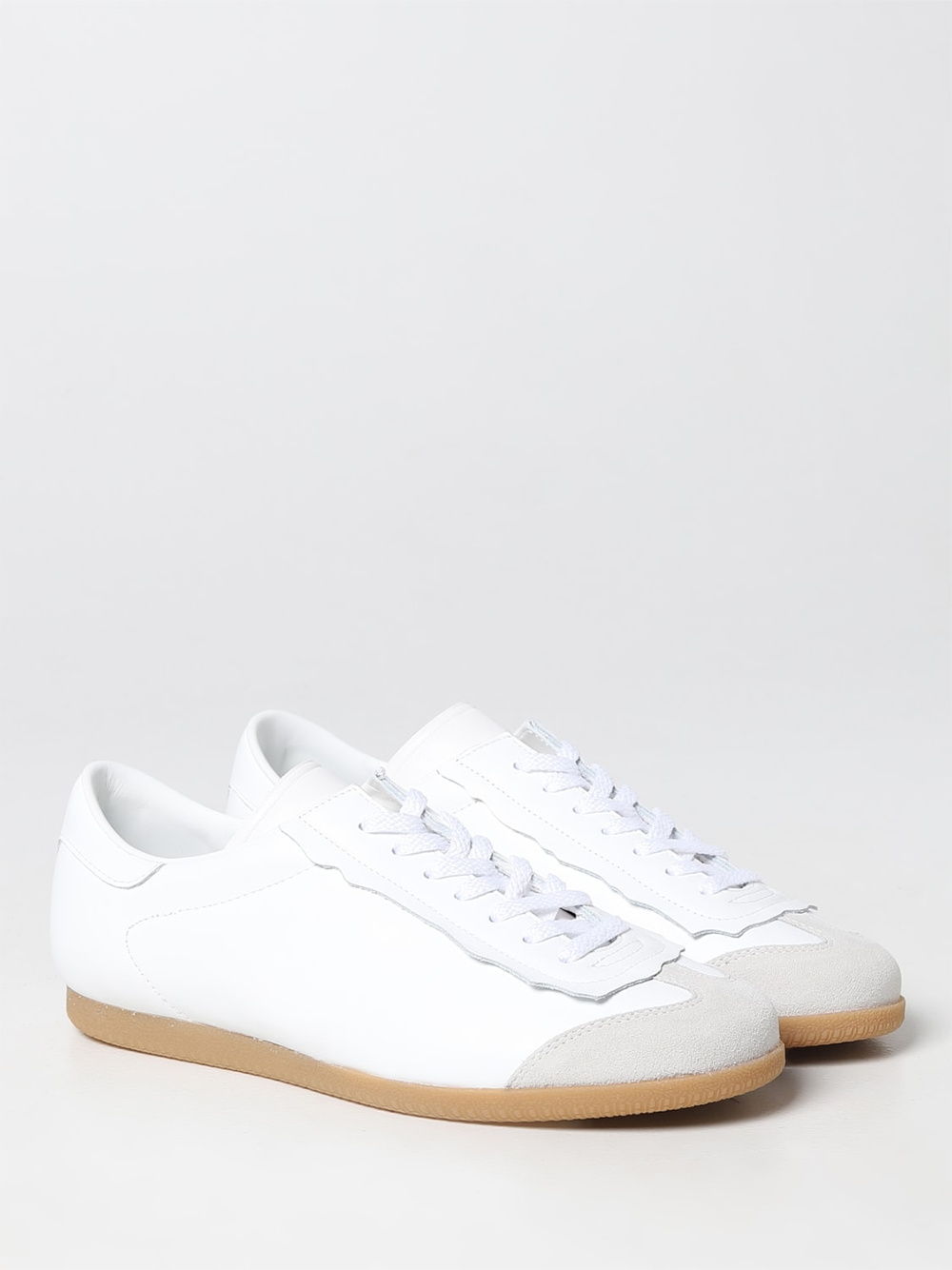 Maison Margiela Low Featherlight Sneakers aus Leder und Wildleder