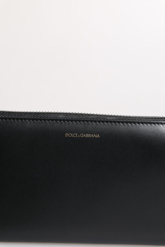 Dolce & Gabbana – Kontinentale Geldbörse aus exotischem Leder mit Prägung in Schwarz und Blau