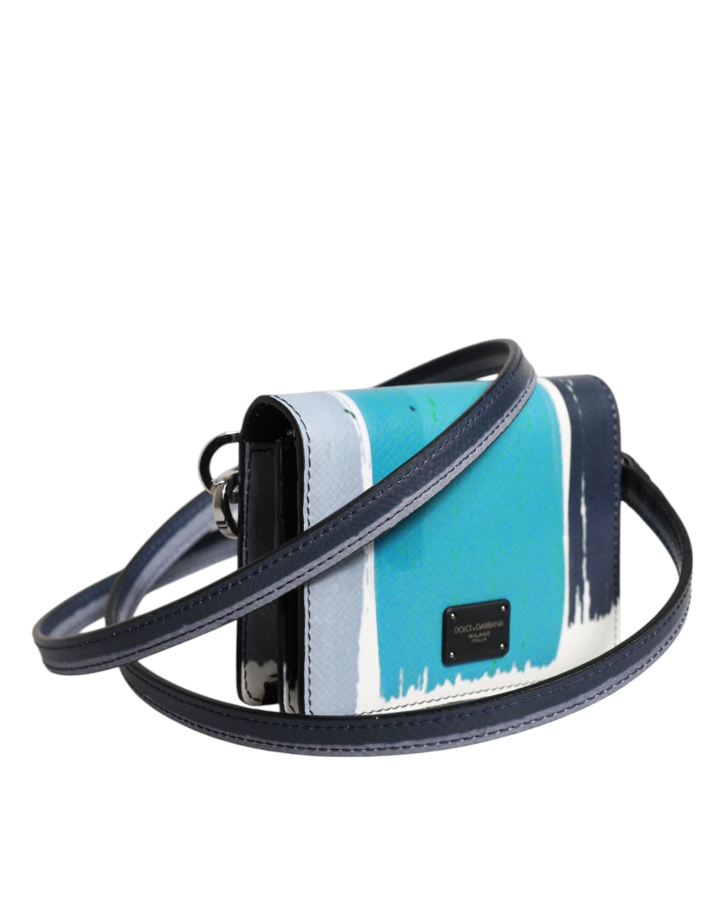 Dolce &amp; Gabbana Mehrfarbiges Kartenetui aus Leder mit DG-Logo