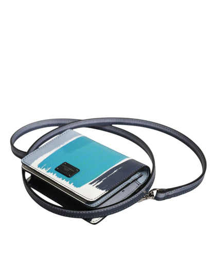 Dolce &amp; Gabbana Mehrfarbiges Kartenetui aus Leder mit DG-Logo