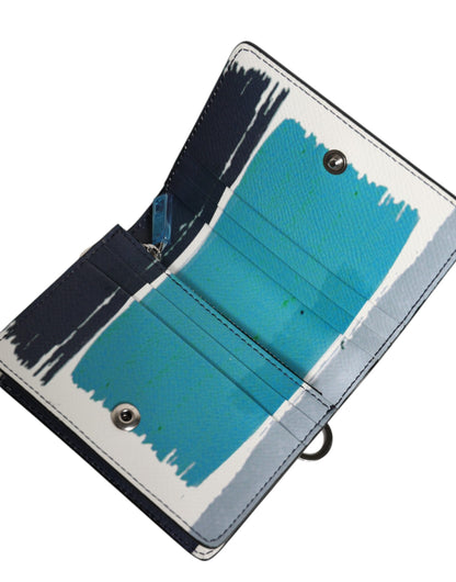 Dolce &amp; Gabbana Mehrfarbiges Kartenetui aus Leder mit DG-Logo