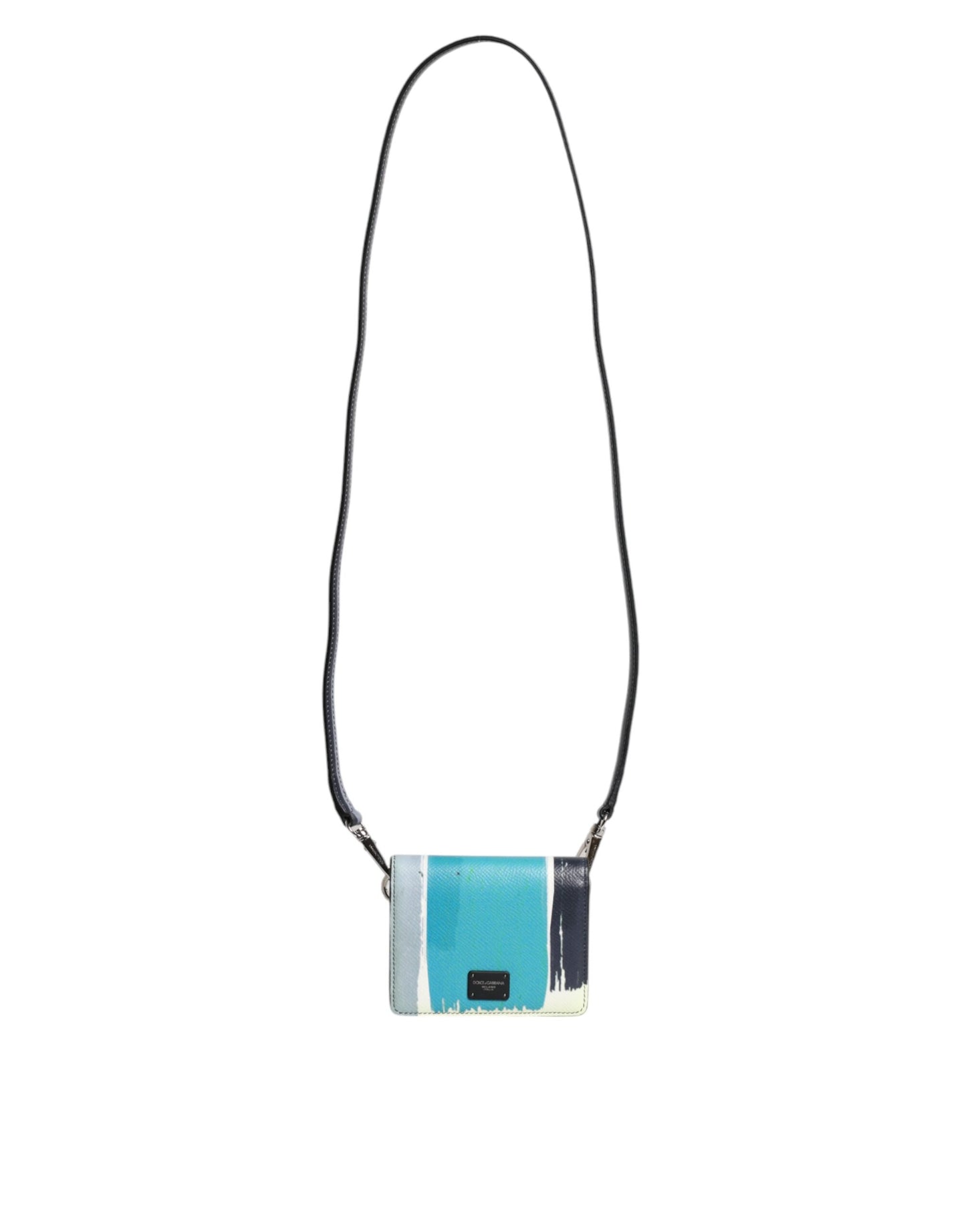 Dolce &amp; Gabbana Mehrfarbiges Kartenetui aus Leder mit DG-Logo