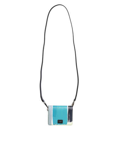 Dolce &amp; Gabbana Mehrfarbiges Kartenetui aus Leder mit DG-Logo