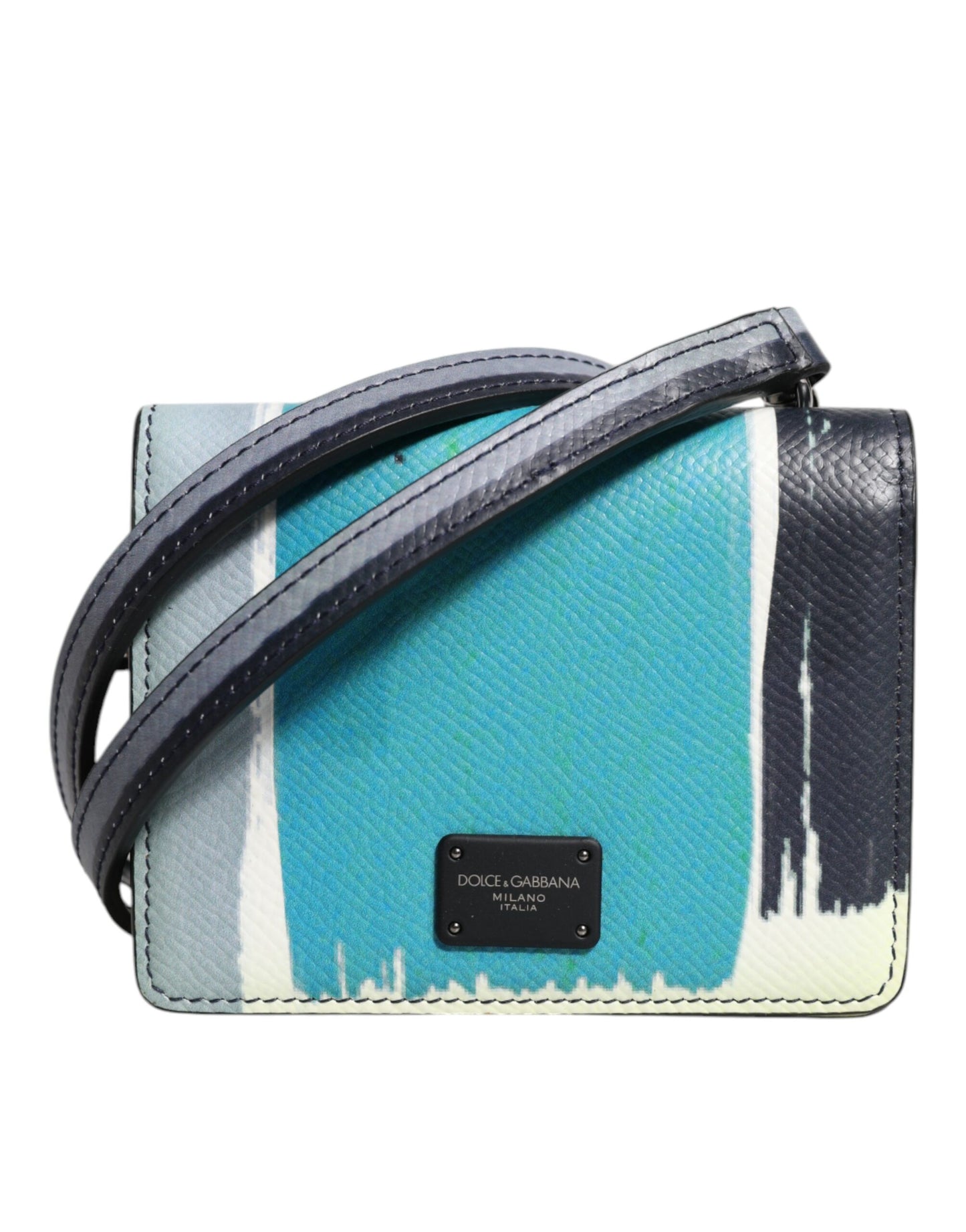 Dolce &amp; Gabbana Mehrfarbiges Kartenetui aus Leder mit DG-Logo