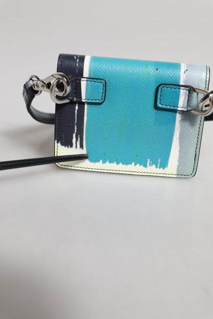 Dolce &amp; Gabbana Mehrfarbiges Kartenetui aus Leder mit DG-Logo