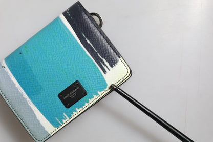 Dolce &amp; Gabbana Mehrfarbiges Kartenetui aus Leder mit DG-Logo