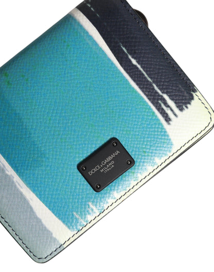 Dolce &amp; Gabbana Mehrfarbiges Kartenetui aus Leder mit DG-Logo