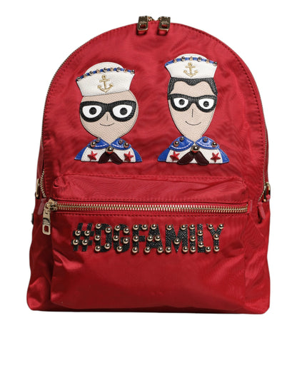 Dolce &amp; Gabbana Roter #DGFAMILY VULCANO Verzierungsrucksack