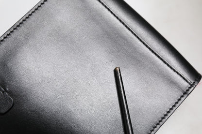 Dolce &amp; Gabbana – Minitasche mit Logo-Schild aus schwarzem Kalbsleder