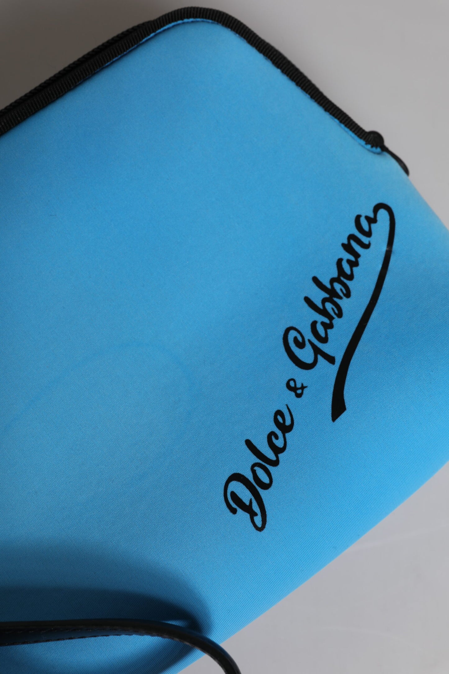 Dolce &amp; Gabbana Blaue DG-Logo-Print-Clutch-Reißverschluss-Borse-Beuteltasche