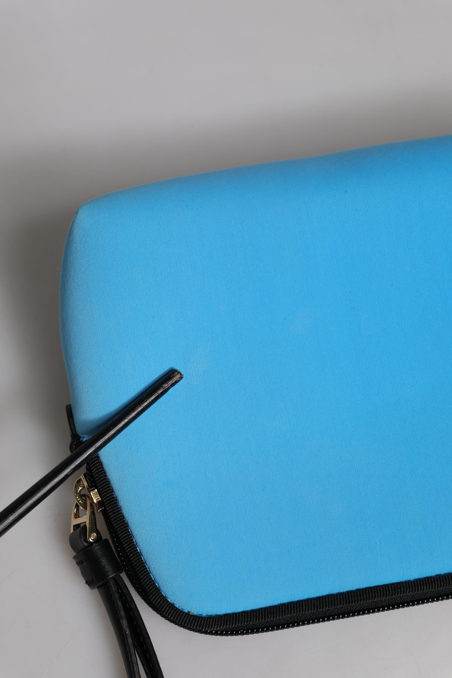 Dolce &amp; Gabbana Blaue DG-Logo-Print-Clutch-Reißverschluss-Borse-Beuteltasche