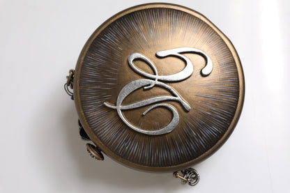 Dolce &amp; Gabbana – Clutch mit DG-Krone aus goldfarbenem Messing und Metall