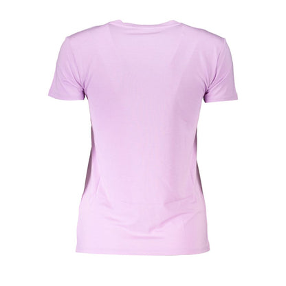 Patrizia Pepe Lila Damen T-Shirt aus Bio-Baumwolle