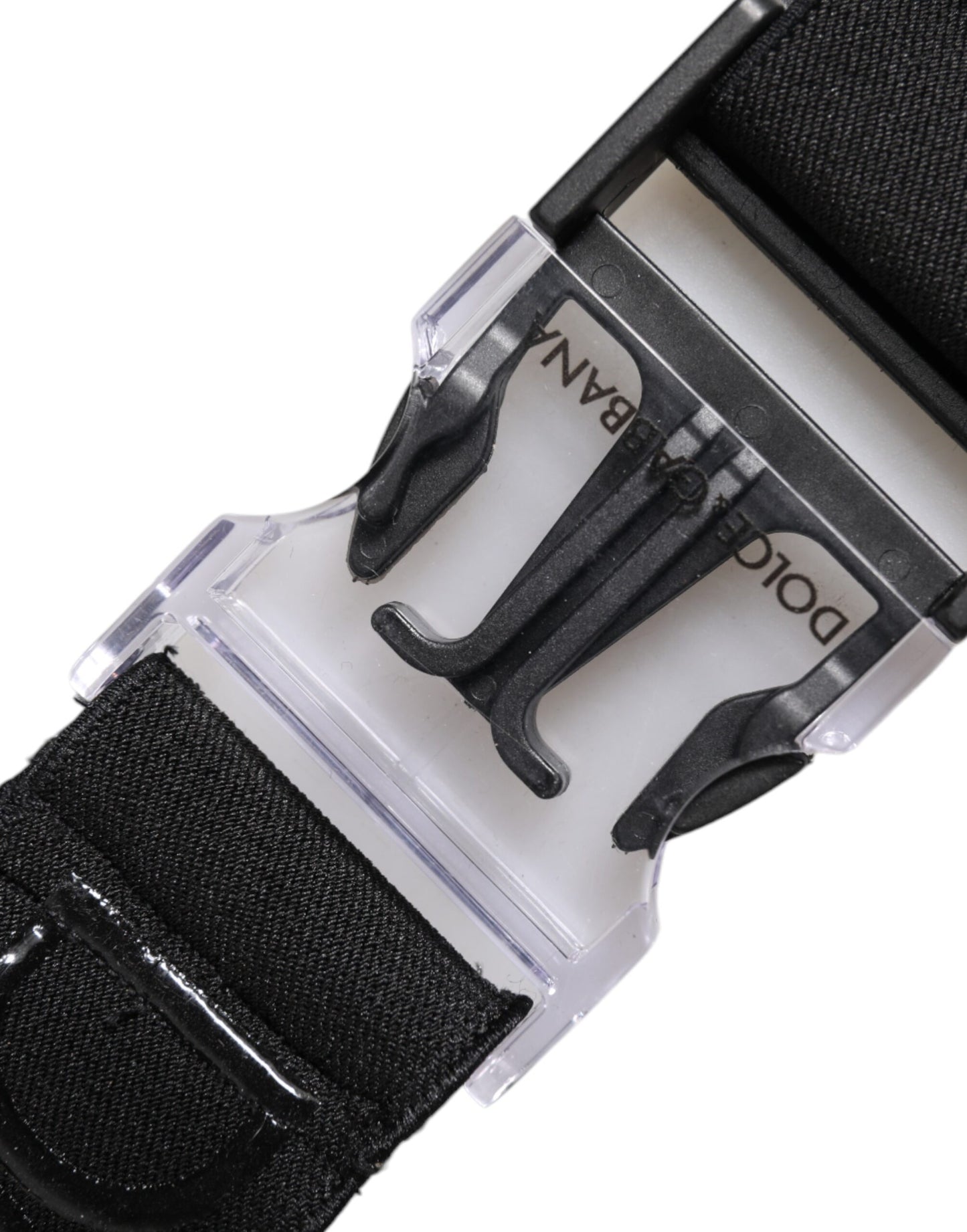 Dolce &amp; Gabbana – Schlüsselanhänger mit DG-Logo aus gummiertem Stretch-Polyester in Schwarz