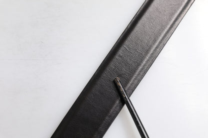 Dolce &amp; Gabbana Klassischer Gürtel aus schwarzem Leder mit Metallschnalle