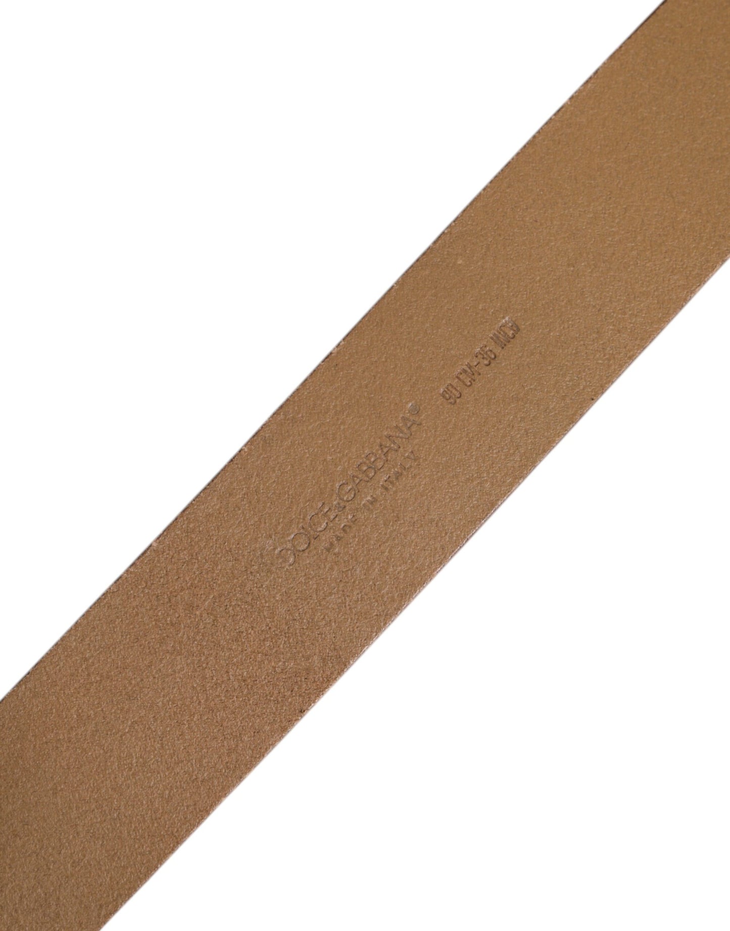 Dolce &amp; Gabbana Brauner Ledergürtel mit klassischer Metall-Logoschnalle