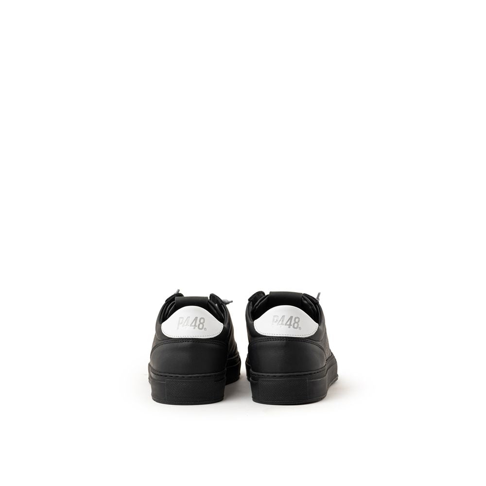 P448 Sportliche Sneaker aus schwarzem Leder