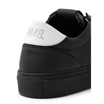 P448 Sportliche Sneaker aus schwarzem Leder