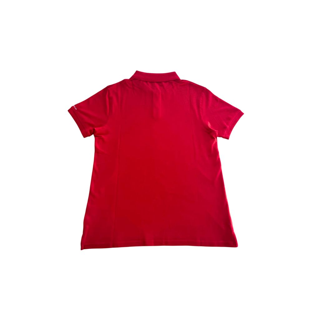 Trussardi Beachwear Rotes Poloshirt aus Baumwolle für Herren