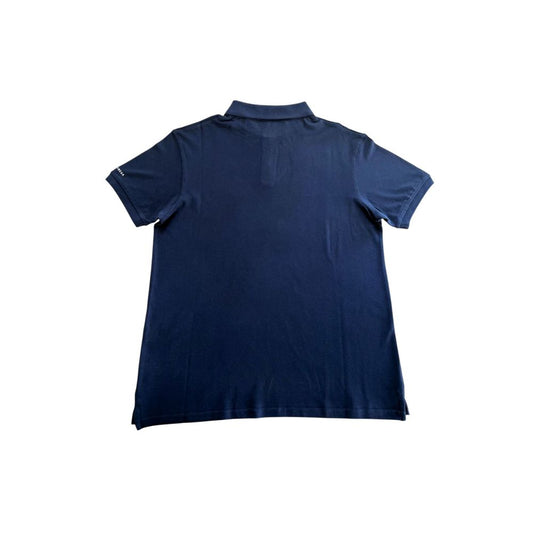 Trussardi Beachwear Blaues Poloshirt aus Baumwolle für Herren