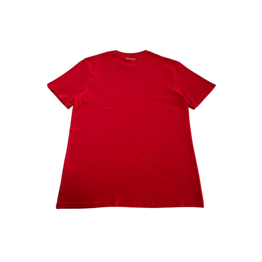 Trussardi Beachwear „Rotes Baumwoll-Herren-T-Shirt“