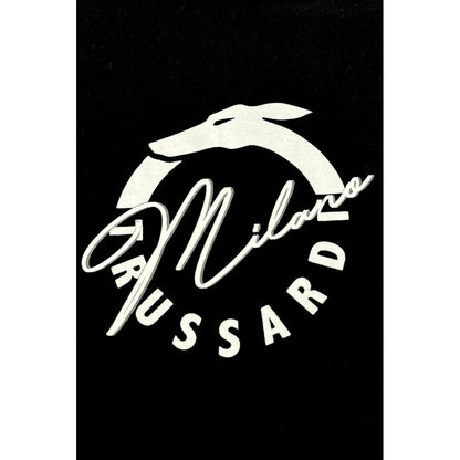 Trussardi Beachwear Schwarzes Baumwoll-T-Shirt für Herren